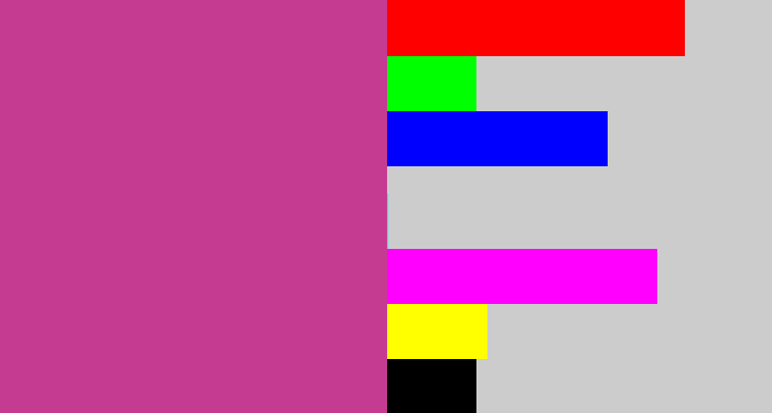 Hex color #c53b91 - darkish pink