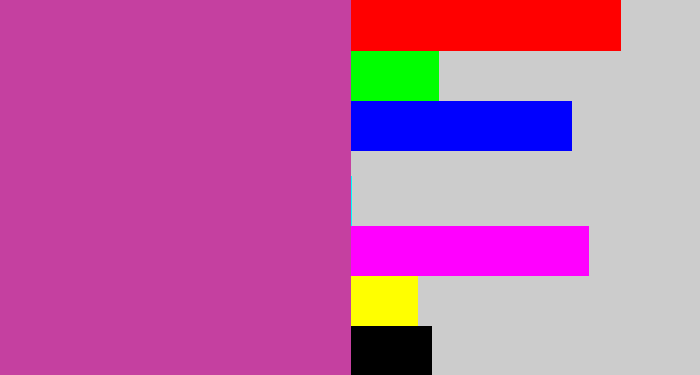 Hex color #c540a0 - purpley pink