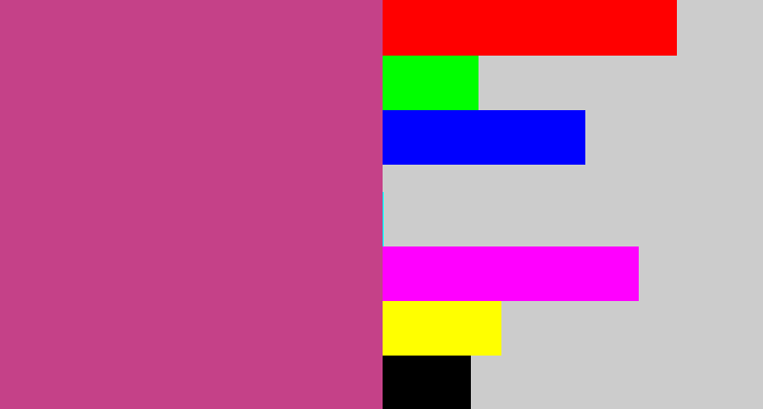 Hex color #c54188 - darkish pink