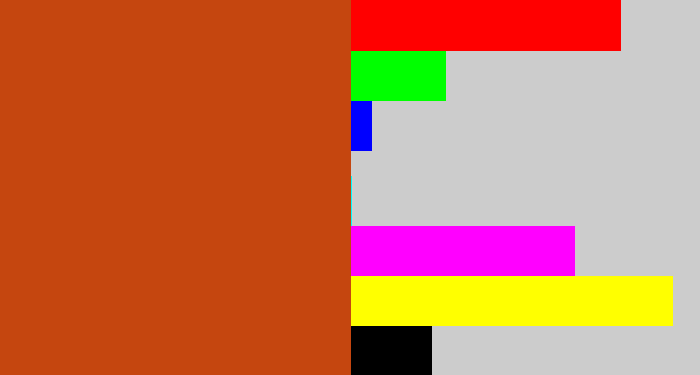 Hex color #c5460f - brick orange