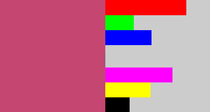 Hex color #c54671 - dark pink