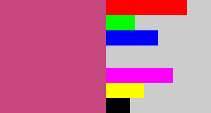 Hex color #c5477e - dark pink