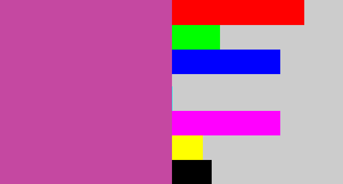 Hex color #c548a1 - purplish pink