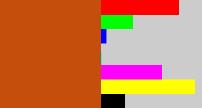 Hex color #c54e0d - brick orange