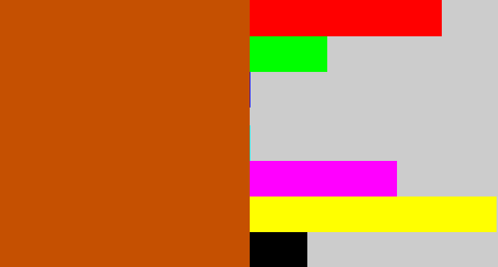 Hex color #c55001 - dark orange