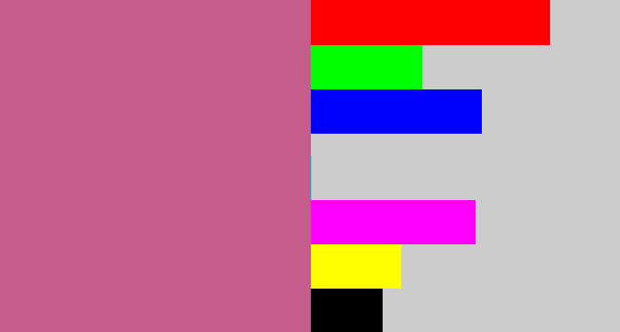 Hex color #c55d8c - pinkish