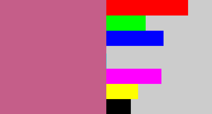 Hex color #c55e89 - pinkish