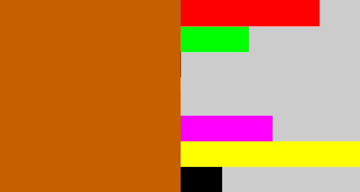Hex color #c56000 - orange brown