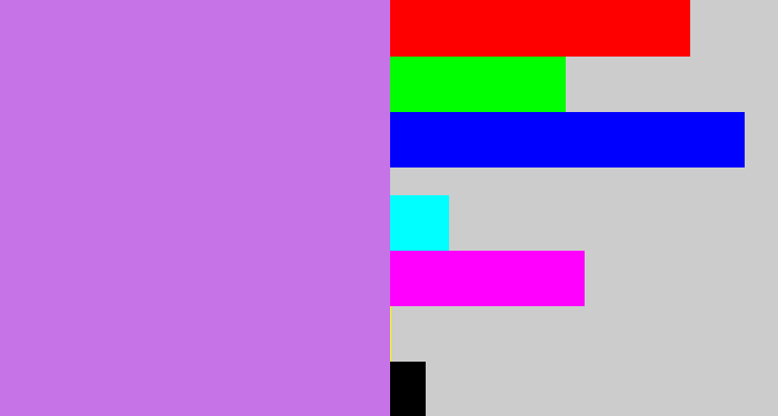 Hex color #c573e7 - light purple