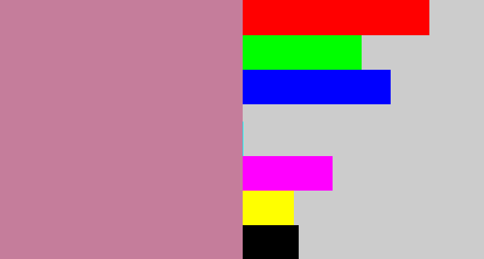 Hex color #c57d9b - greyish pink