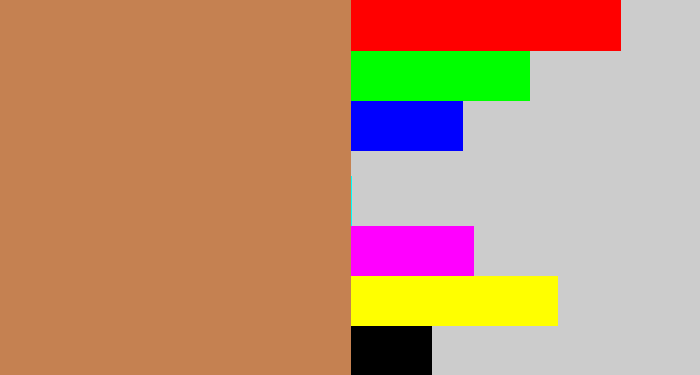 Hex color #c58151 - light brown