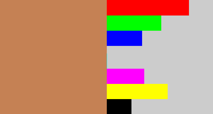 Hex color #c58154 - light brown