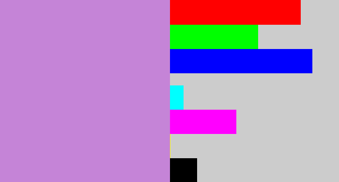 Hex color #c584d7 - pale purple