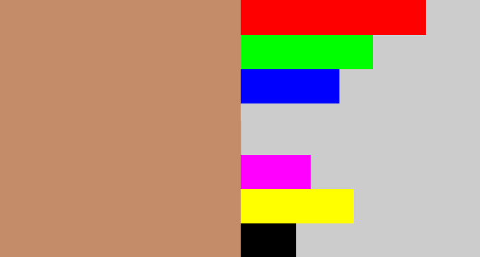 Hex color #c58c69 - pale brown
