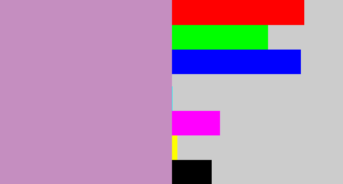 Hex color #c58ec0 - pale purple