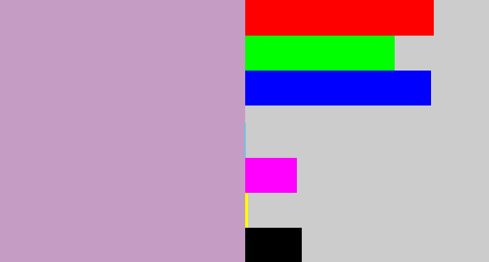 Hex color #c59cc3 - pale purple