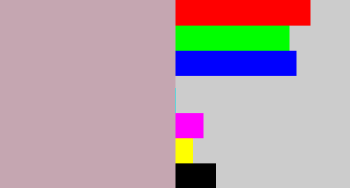 Hex color #c5a6b1 - pinkish grey
