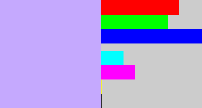 Hex color #c5a9fe - pastel purple