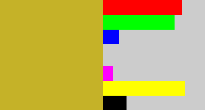 Hex color #c5b228 - puke yellow