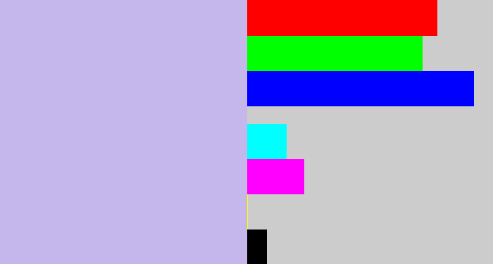 Hex color #c5b6eb - pale violet