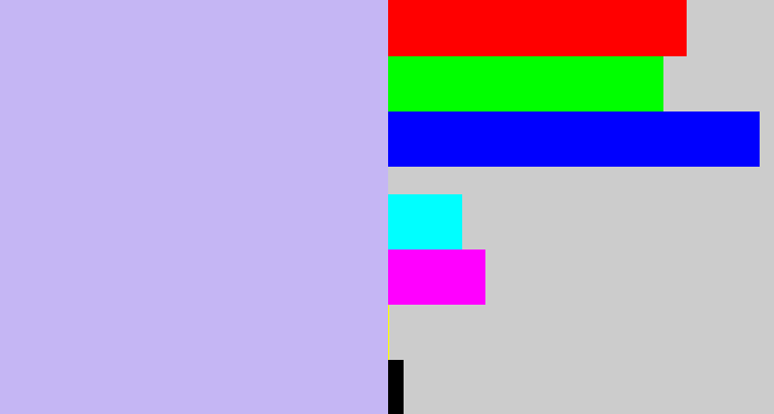 Hex color #c5b6f4 - pale violet