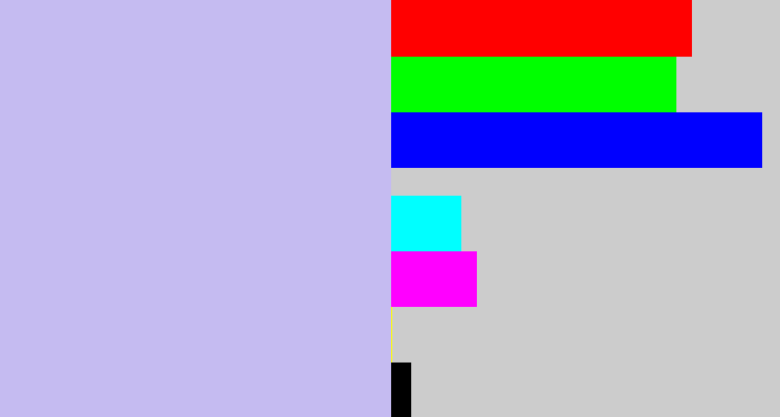 Hex color #c5bbf1 - light periwinkle
