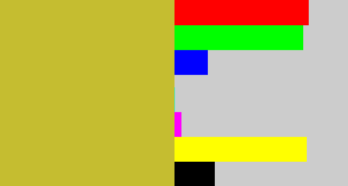Hex color #c5bd30 - puke yellow