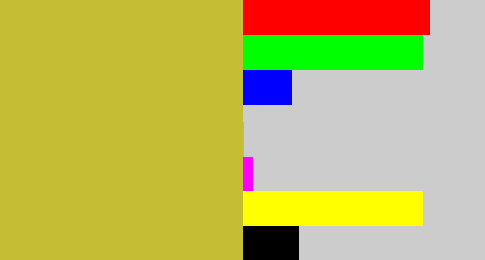 Hex color #c5bd33 - puke yellow