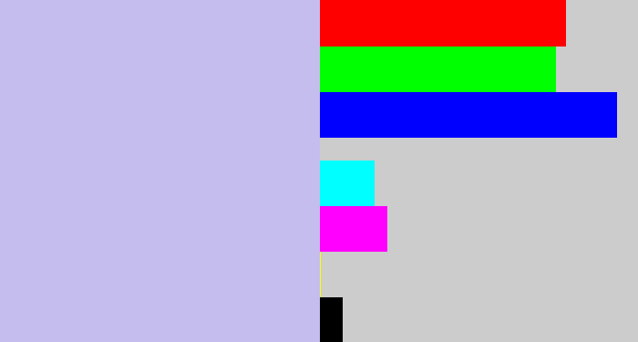 Hex color #c5bdee - light periwinkle