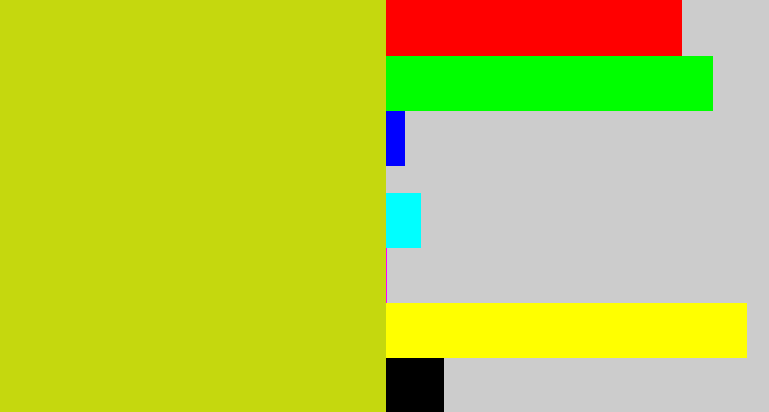 Hex color #c5d80e - green/yellow