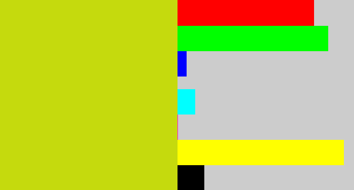 Hex color #c5da0d - green/yellow