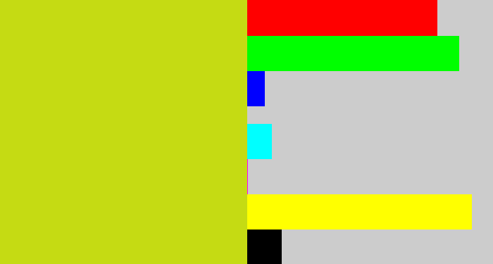 Hex color #c5db13 - yellowish green