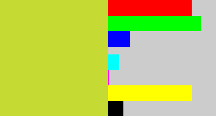 Hex color #c5db33 - sickly yellow