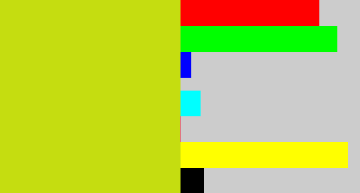 Hex color #c5dd10 - yellowish green