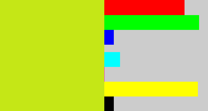 Hex color #c5e716 - chartreuse