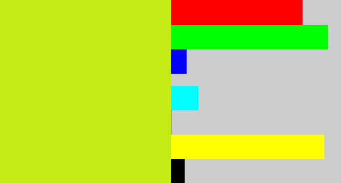 Hex color #c5eb17 - chartreuse