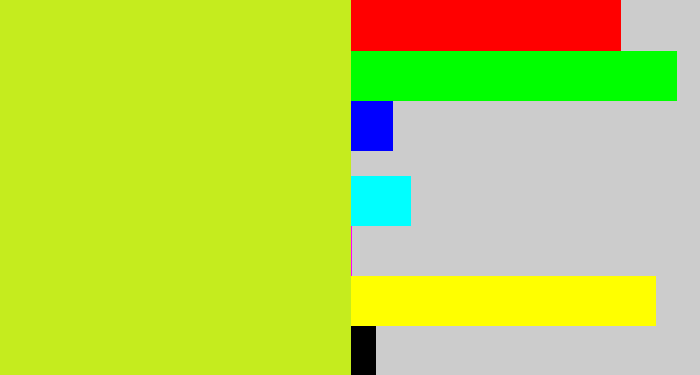 Hex color #c5ec1e - yellowy green