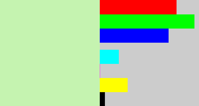 Hex color #c5f3b0 - pale green