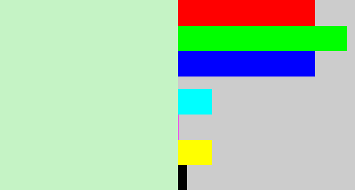 Hex color #c5f3c5 - very pale green