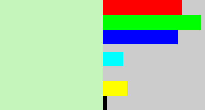 Hex color #c5f5ba - pale green