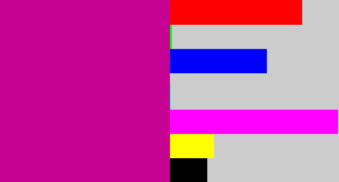 Hex color #c60292 - magenta