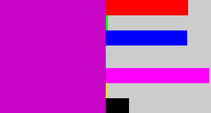 Hex color #c604c4 - vibrant purple