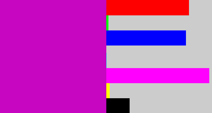 Hex color #c606c0 - barney