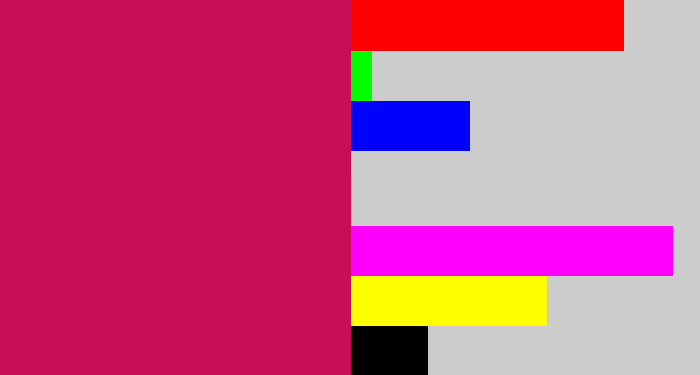 Hex color #c60f57 - deep pink