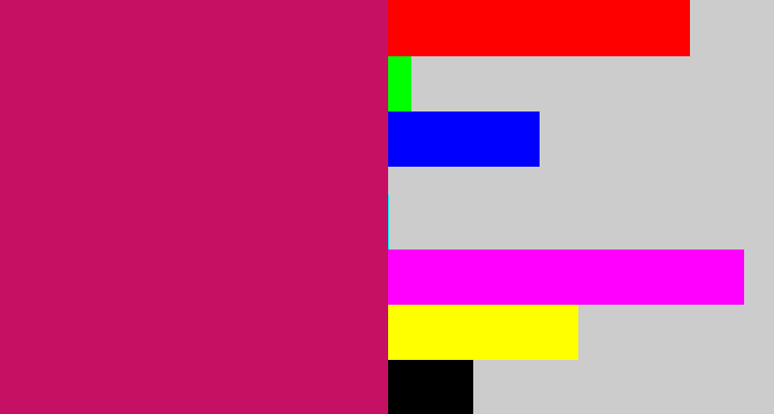 Hex color #c61064 - deep pink