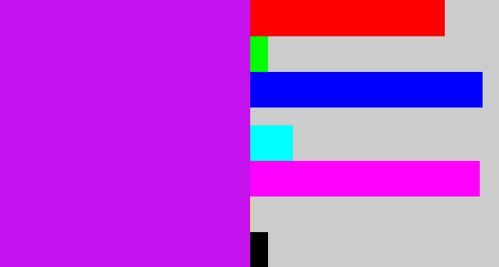 Hex color #c612ee - neon purple