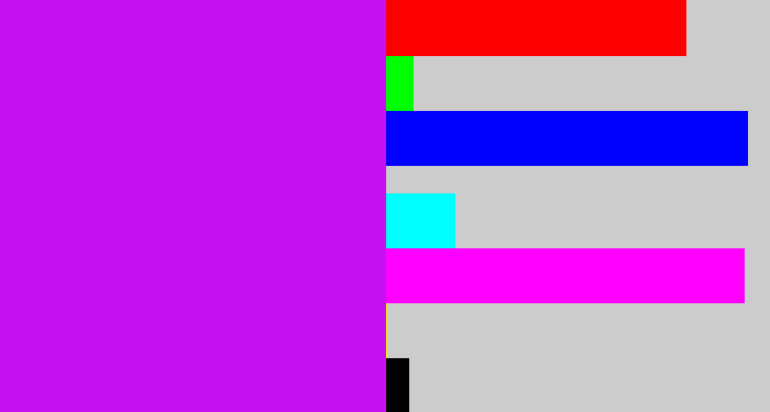 Hex color #c612f0 - neon purple
