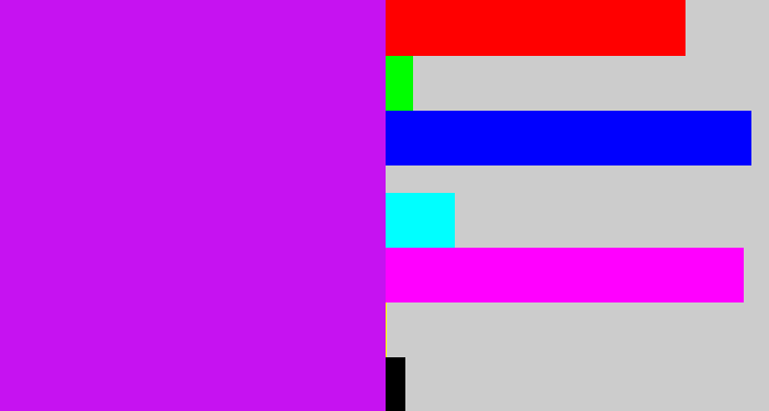 Hex color #c612f1 - neon purple