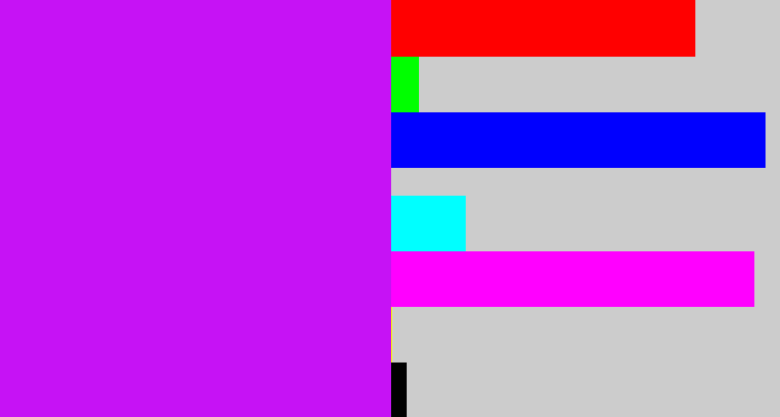 Hex color #c612f5 - neon purple