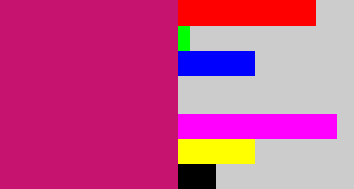 Hex color #c6136f - magenta